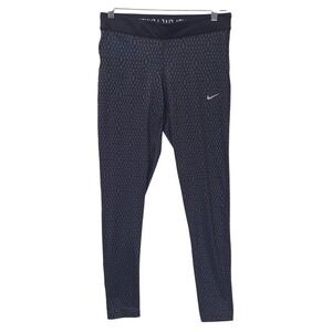 Nike Dri-FIT Ankle Leggings Women Sz M Black Run Fast Live Fearless Yoga Fitness